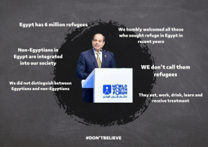 Dear President … “The reality of refugees is not like that”