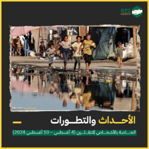 الأحداث والتطورات الخاصة بالأشخاص المتنقلين (4 أغسطس – 10 أغسطس 2024)