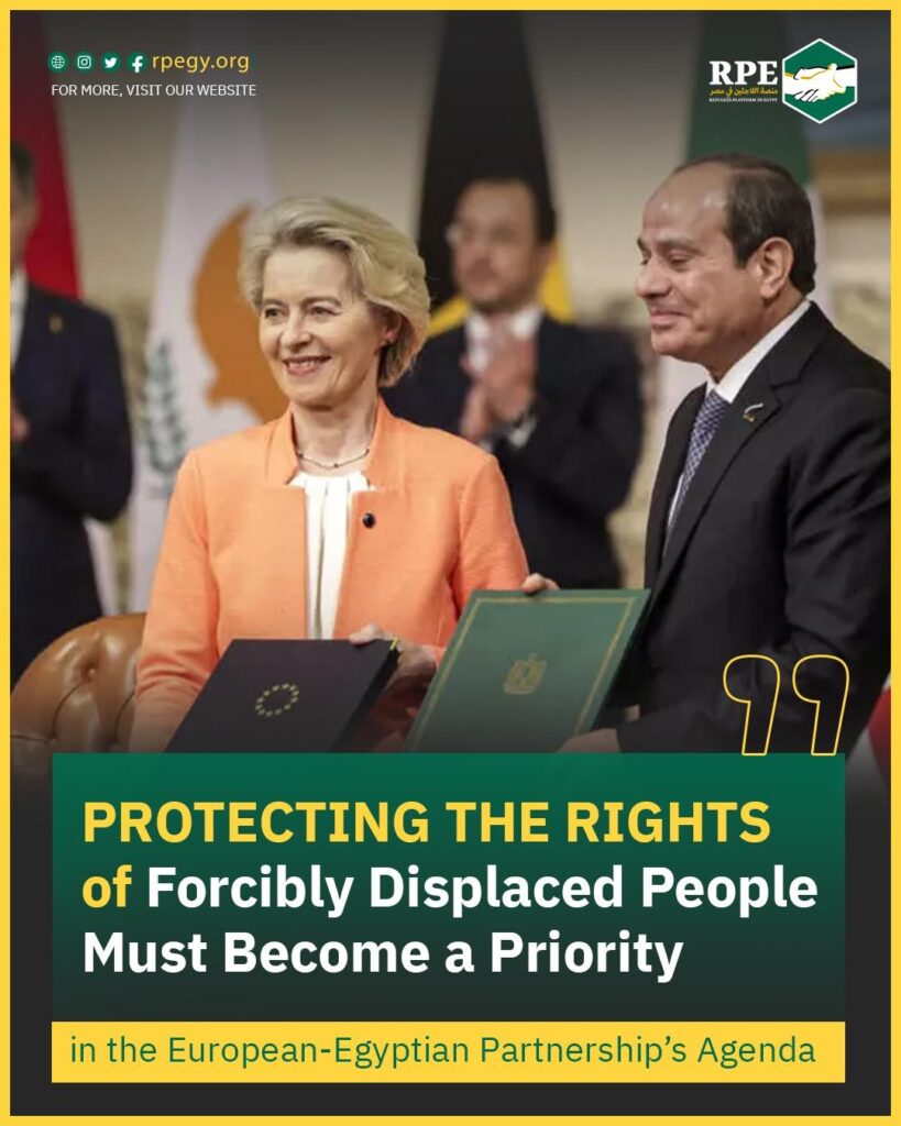 Protecting the Rights of Forcibly Displaced People Must Become a Priority in the European-Egyptian Partnership’s Agenda